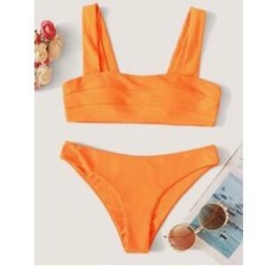 Neon orange bikini